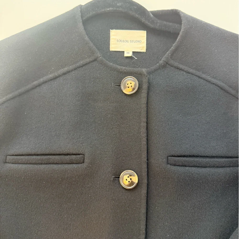Loulou Studio Black Wool Cashmere Aspo Jacket